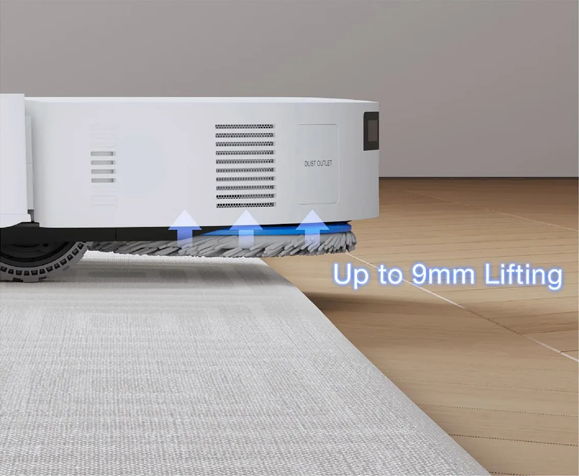 Auto-lift Mopping and Carpet Cleaning Strategy