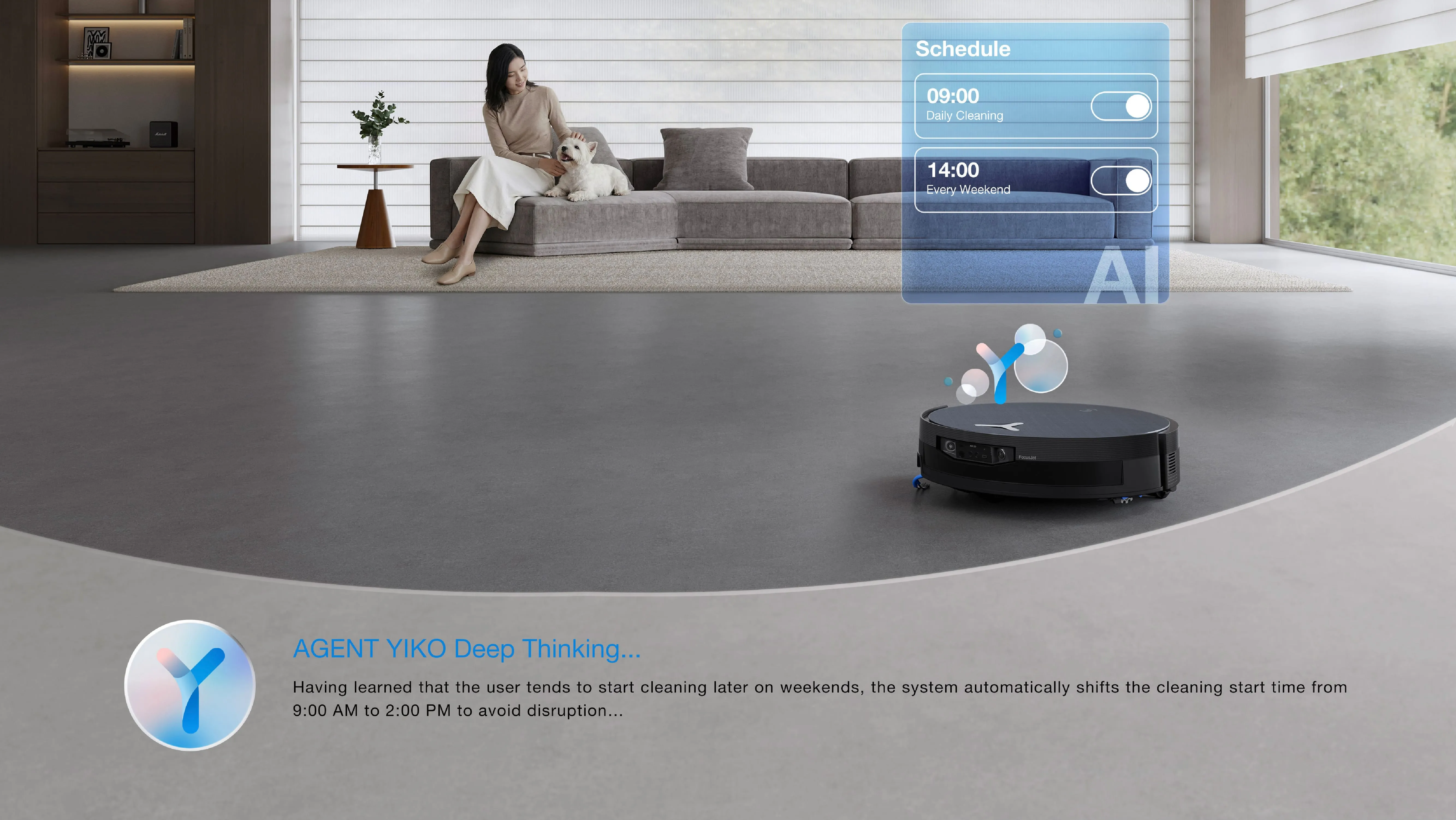 AI-driven Fully Autonomous Cleaning, Designed Around Your Life