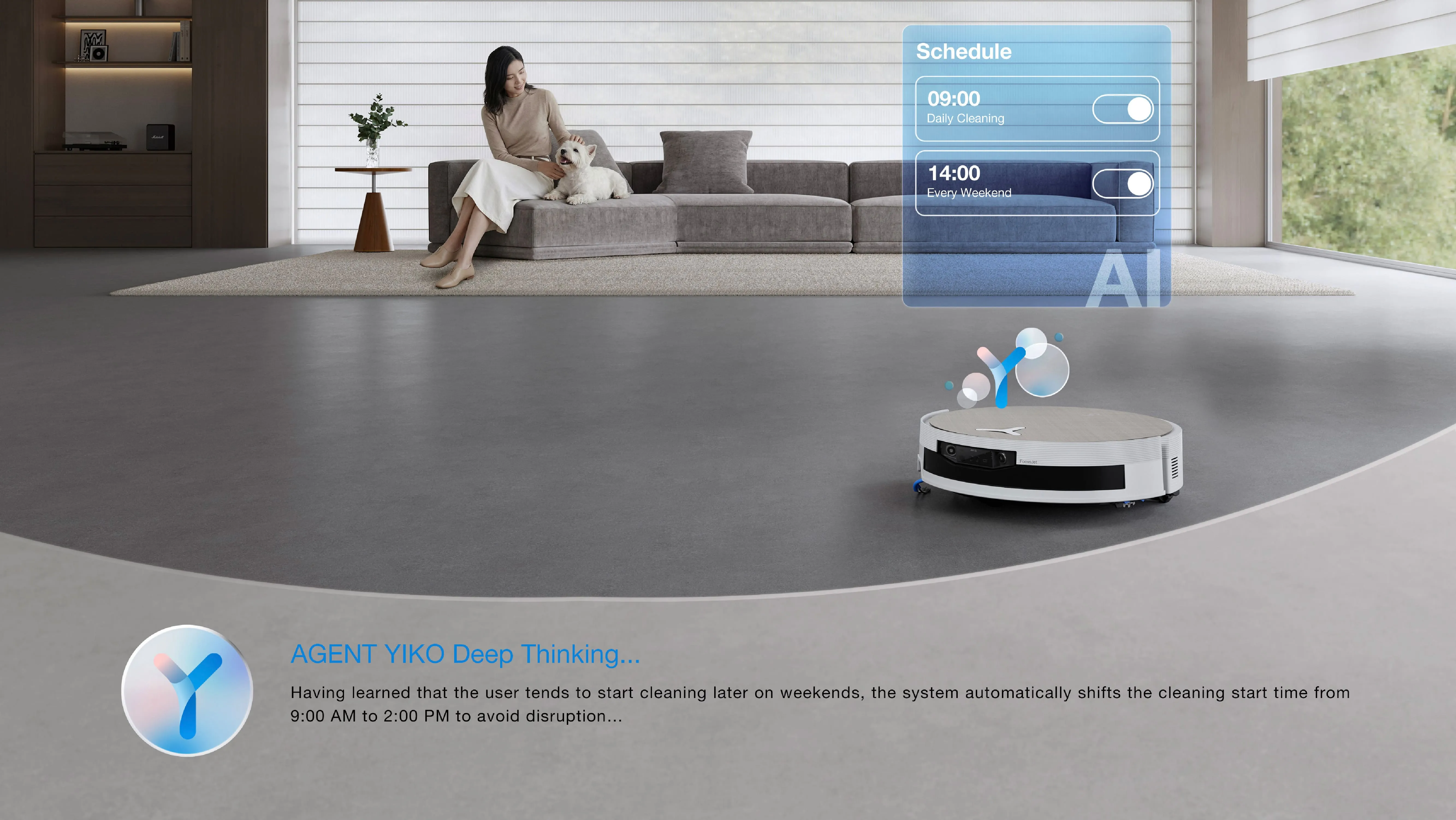 AI-driven Fully Autonomous Cleaning, Designed Around Your Life