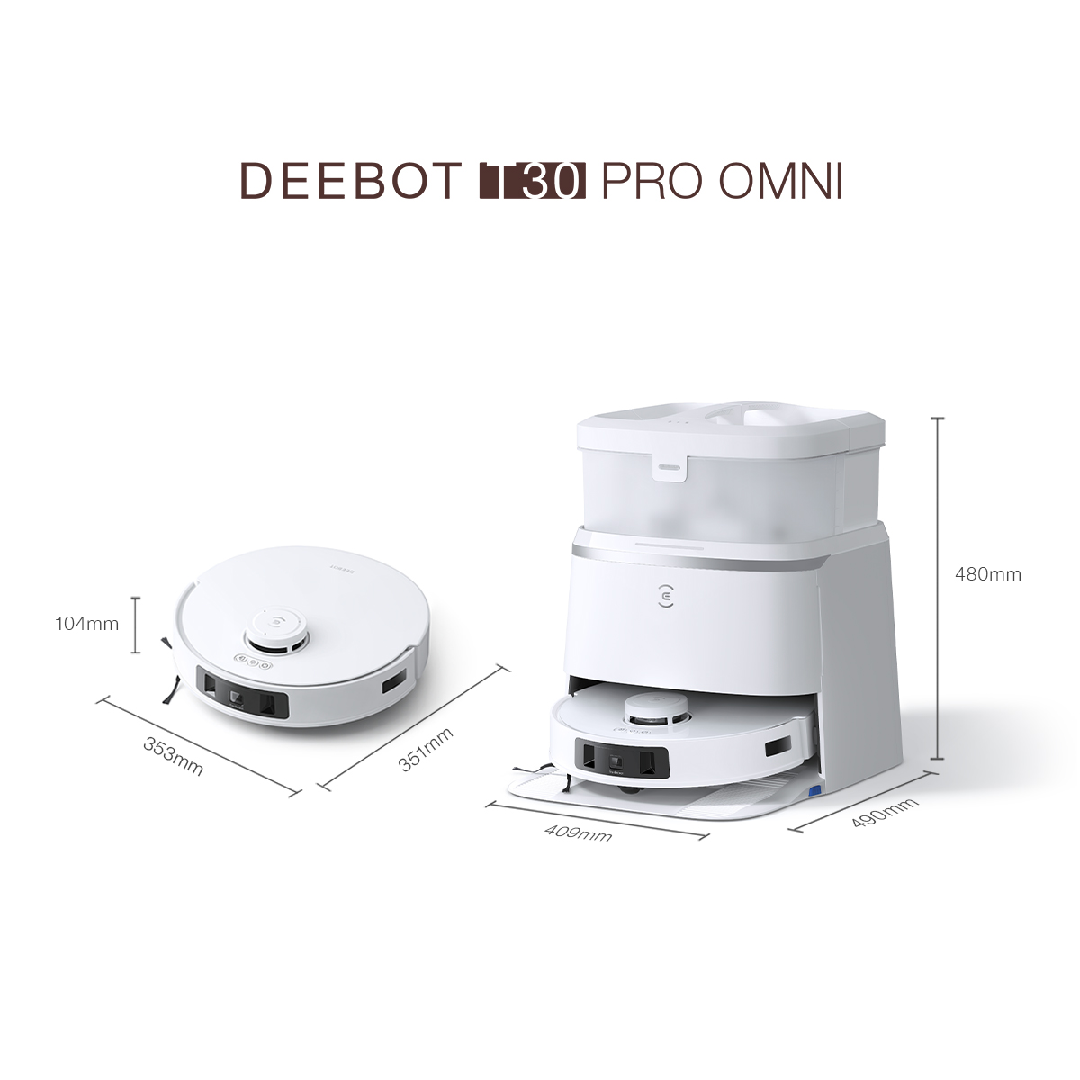 【hiocyan】 ECOVACS DEEBOT T30 PRO OMNI DEEBOT T30 PRO OMNI Argento - ECOVACS IT