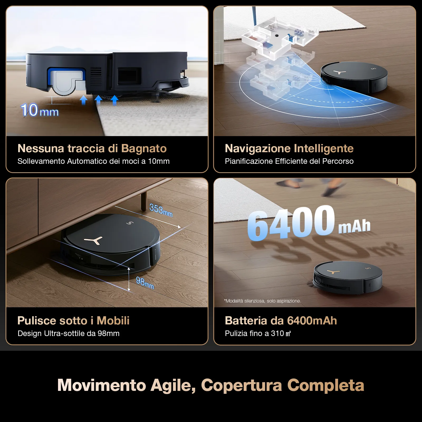 aspirapolvere robot deebot x8 pro omni 6