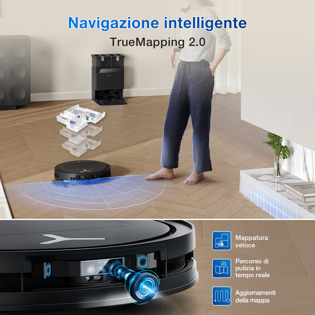 DEEBOT T50 OMNI Nero - ECOVACS IT