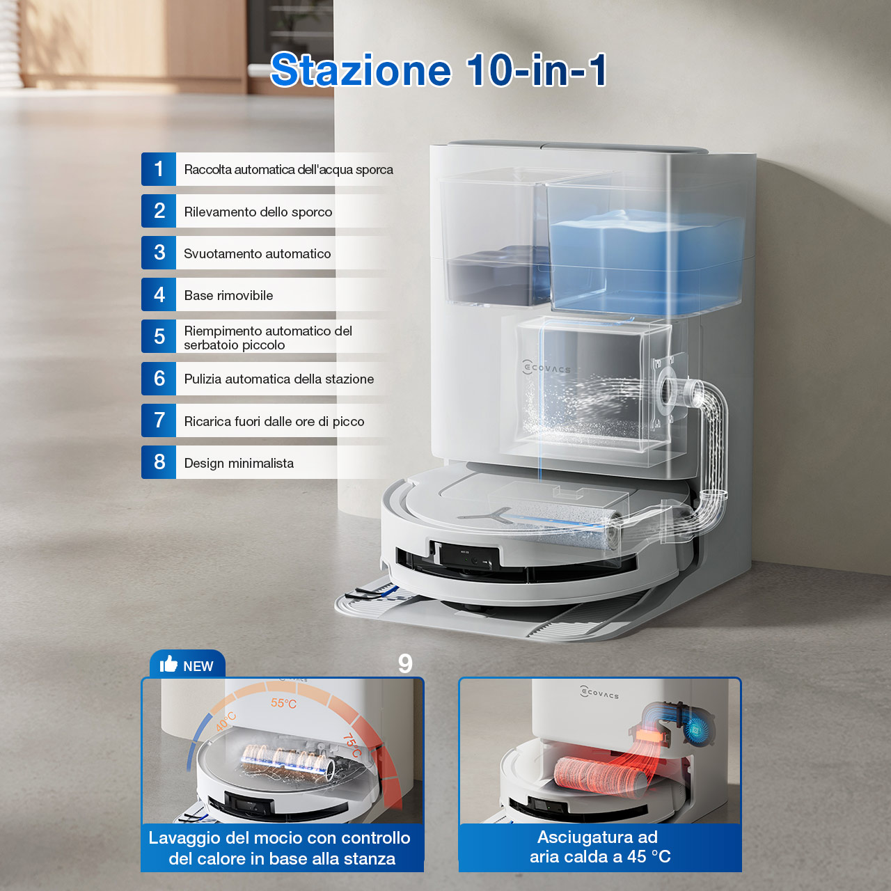 DEEBOT T80 OMNI Bianco - ECOVACS IT