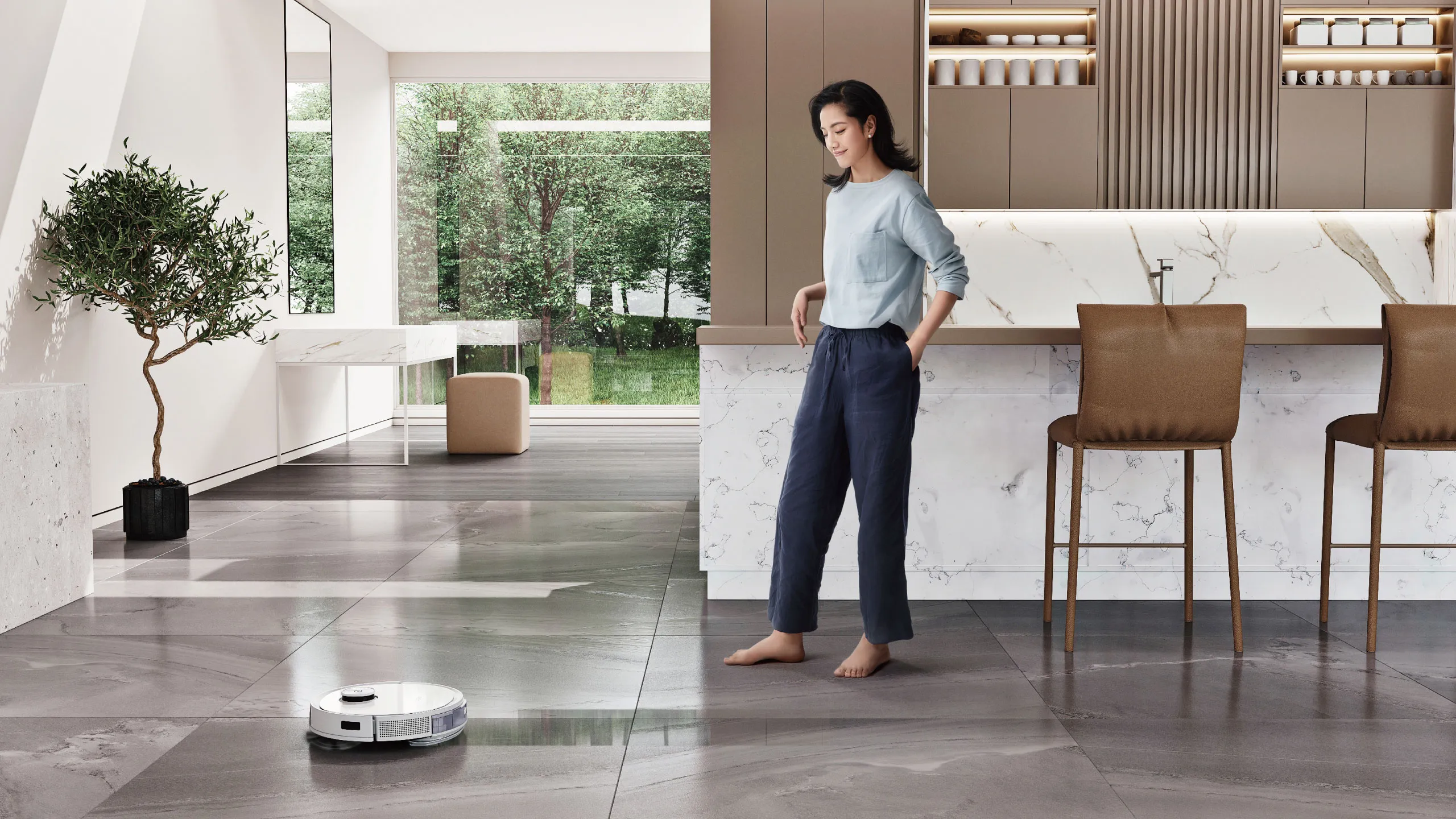 1台2役吸引と水拭きが同時に可能