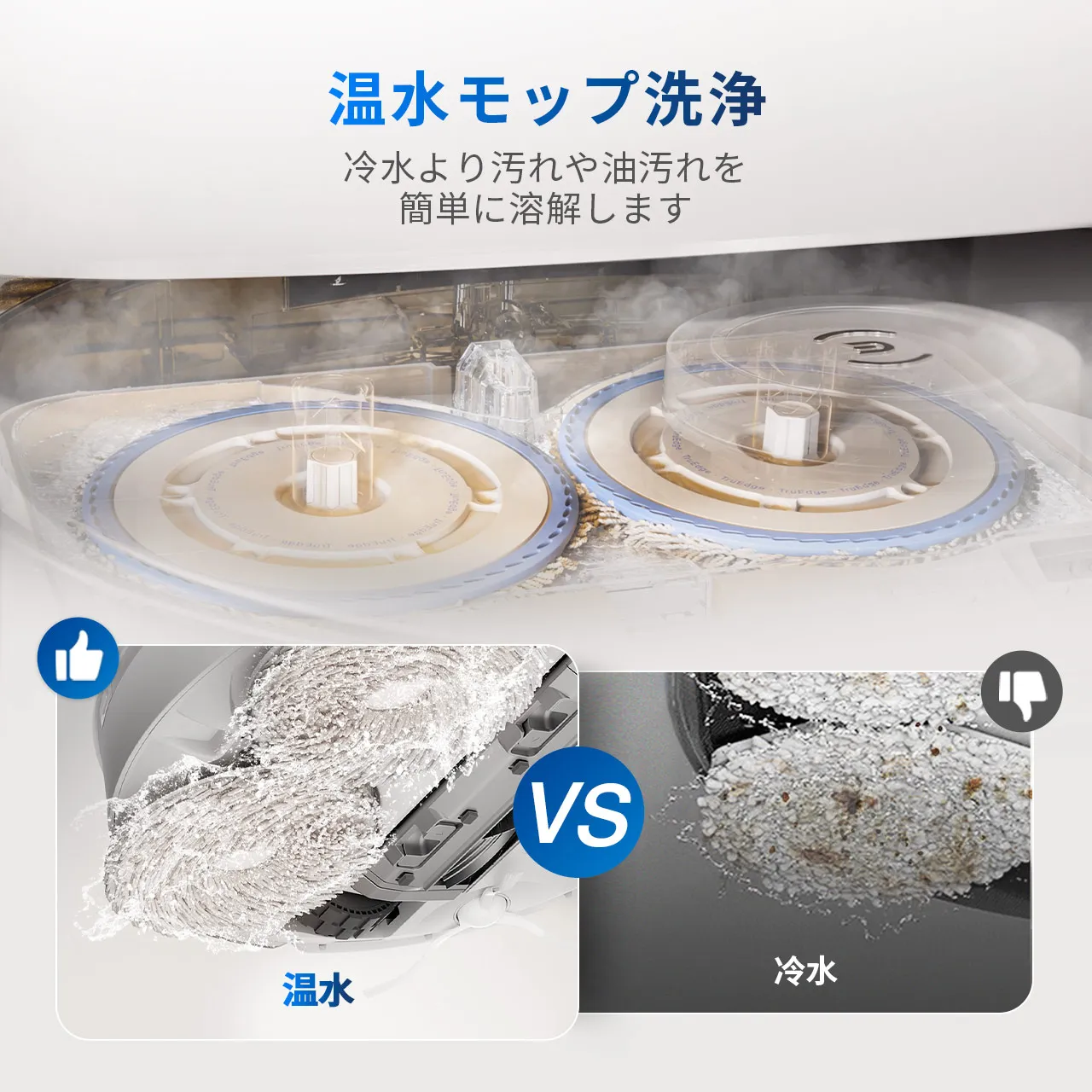 Hot Water Mop Washing white