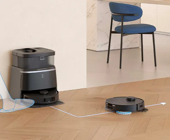 足で軽く触れるだけで清掃開始 足で軽く触れるだけで清掃開始