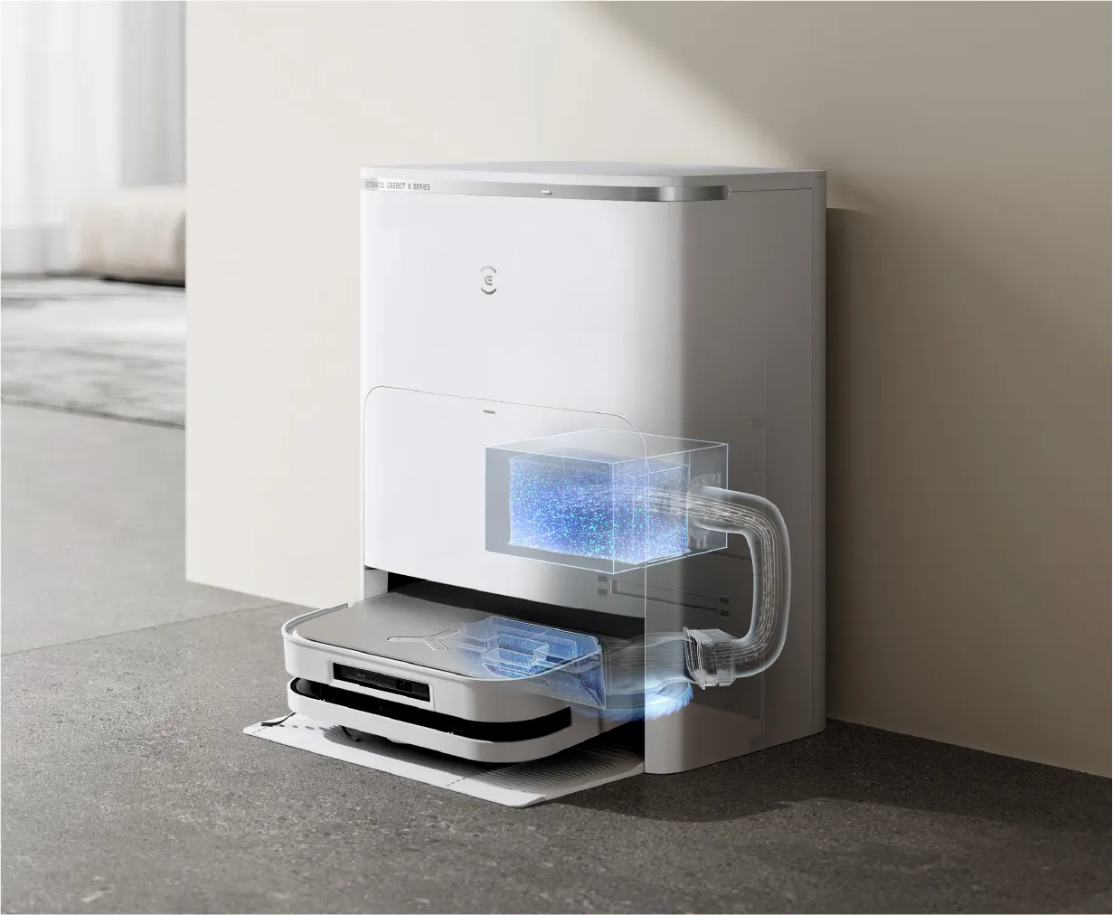 自動ゴミ収集、自動洗浄、熱風乾燥機能がオールインワンの全自動クリーニングステーション 自動ゴミ収集、自動洗浄、熱風乾燥機能がオールインワンの全自動クリーニングステーション