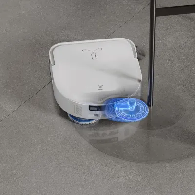 DEEBOT X5 OMNI（ホワイト） お掃除ロボット（自動リフトアップ，12,800Paの吸引力，温水モップ洗浄 ）
