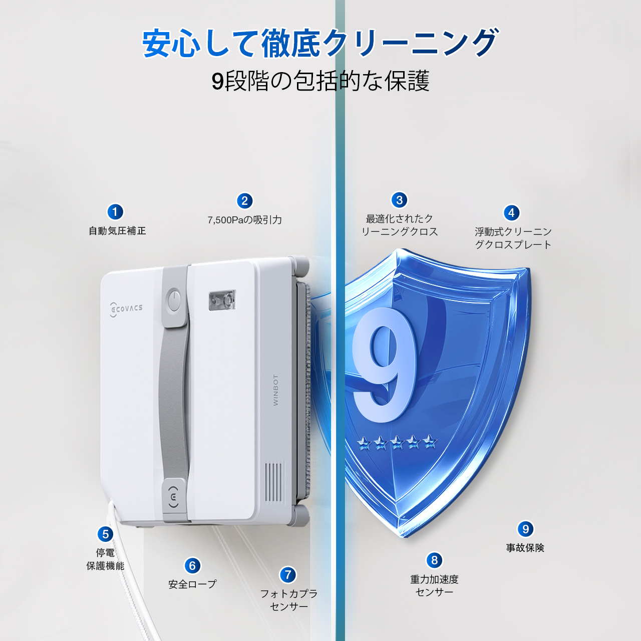 海外ブランドアウトレット通 テレビで紹介】WINBOT MINI(省スペース設計,落下防止,1年 掃除機・クリーナー