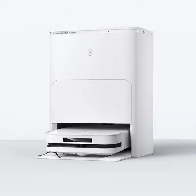 DEEBOT X5 OMNI（ホワイト） お掃除ロボット（自動リフトアップ，12,800Paの吸引力，温水モップ洗浄 ）