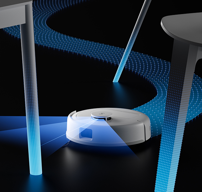 DEEBOT mini(ミッドナイトブラック)お掃除ロボット（超小型，吸引力