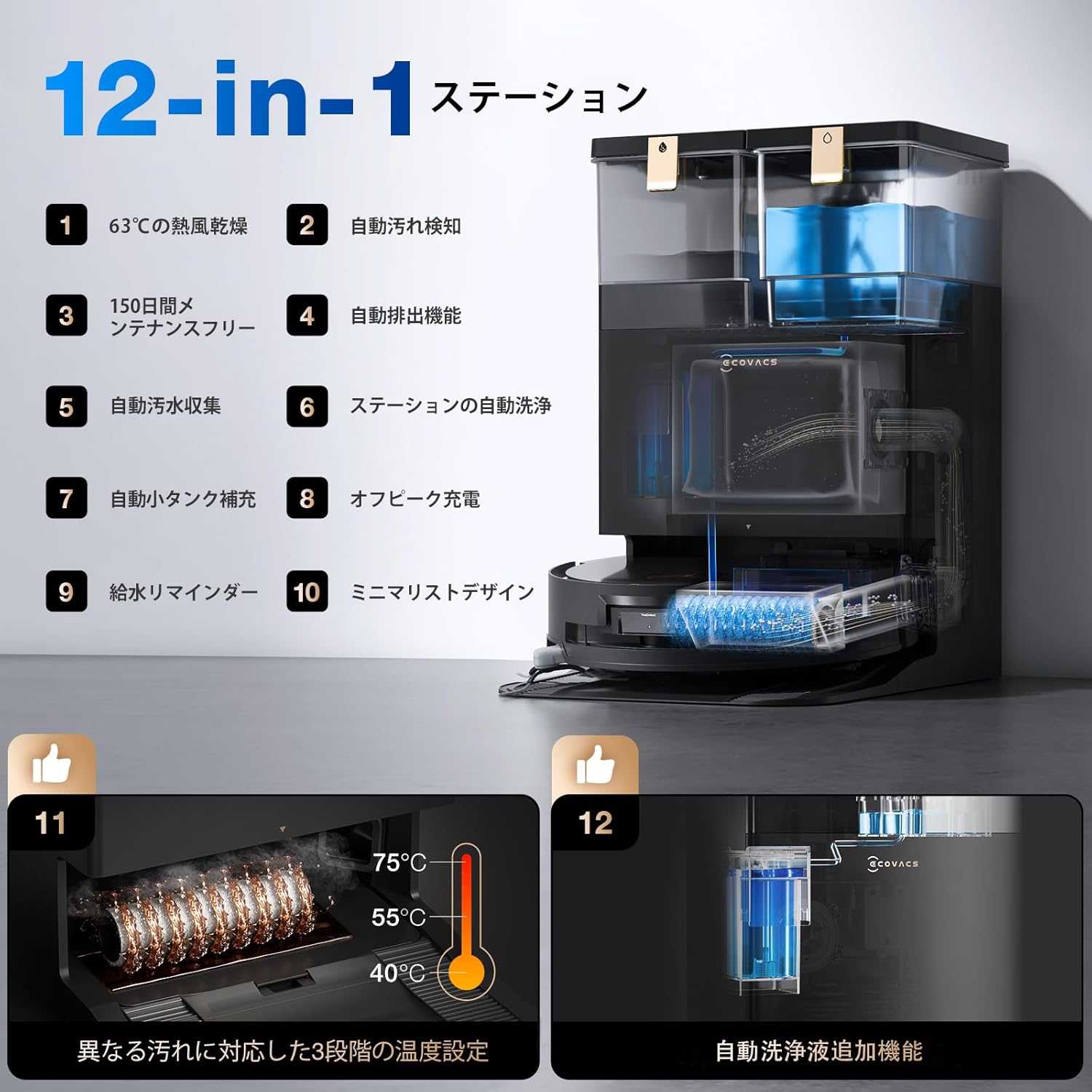 DEEBOT X8 PRO OMNI ロボット 掃除機 と消耗品セット | ECOVACS Japan