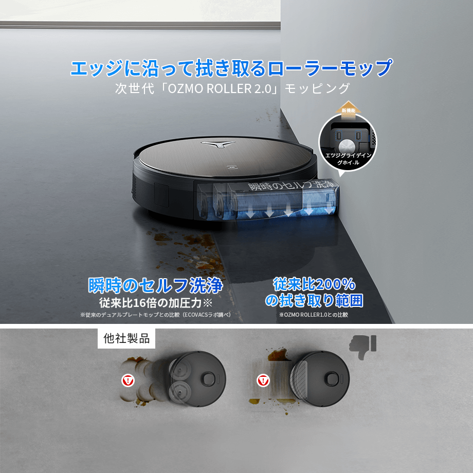 DEEBOT X11 OmniCyclone ロボット 掃除機（ダストバッグ不要、吸引力