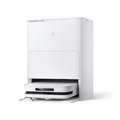 DEEBOT X5 OMNI（ホワイト） お掃除ロボット（自動リフトアップ，12,800Paの吸引力，温水モップ洗浄 ）