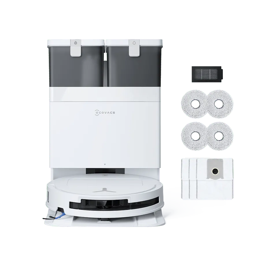 ホワイト ロボット掃除機 掃除用パッド付き 公式限定販売」DEEBOT T50 OMNI ロボット 掃除機 と消耗品セット