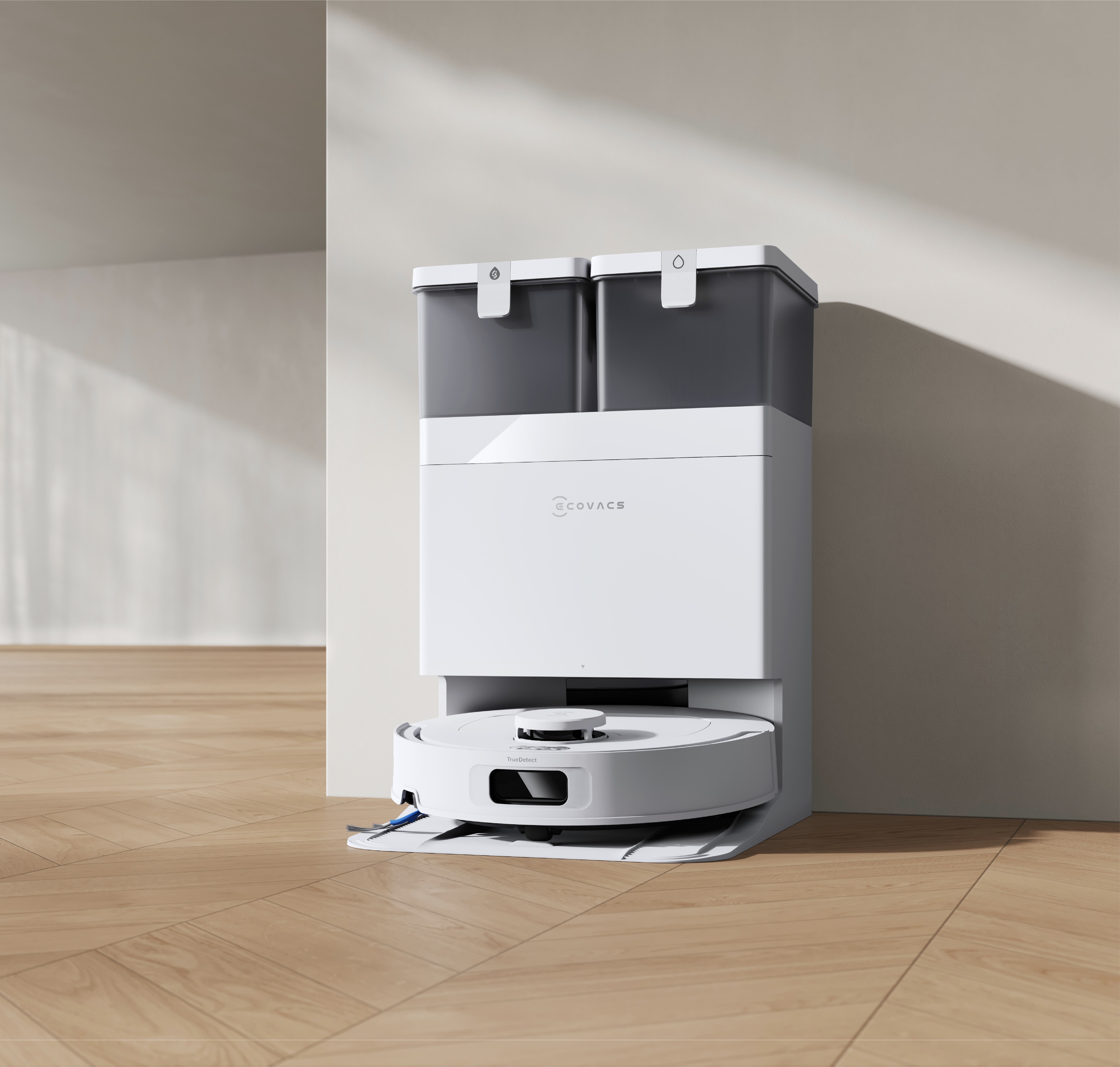 DEEBOT N50 OMNI (ホワイト) ロボット 掃除機（超薄型、吸引力25,000Pa