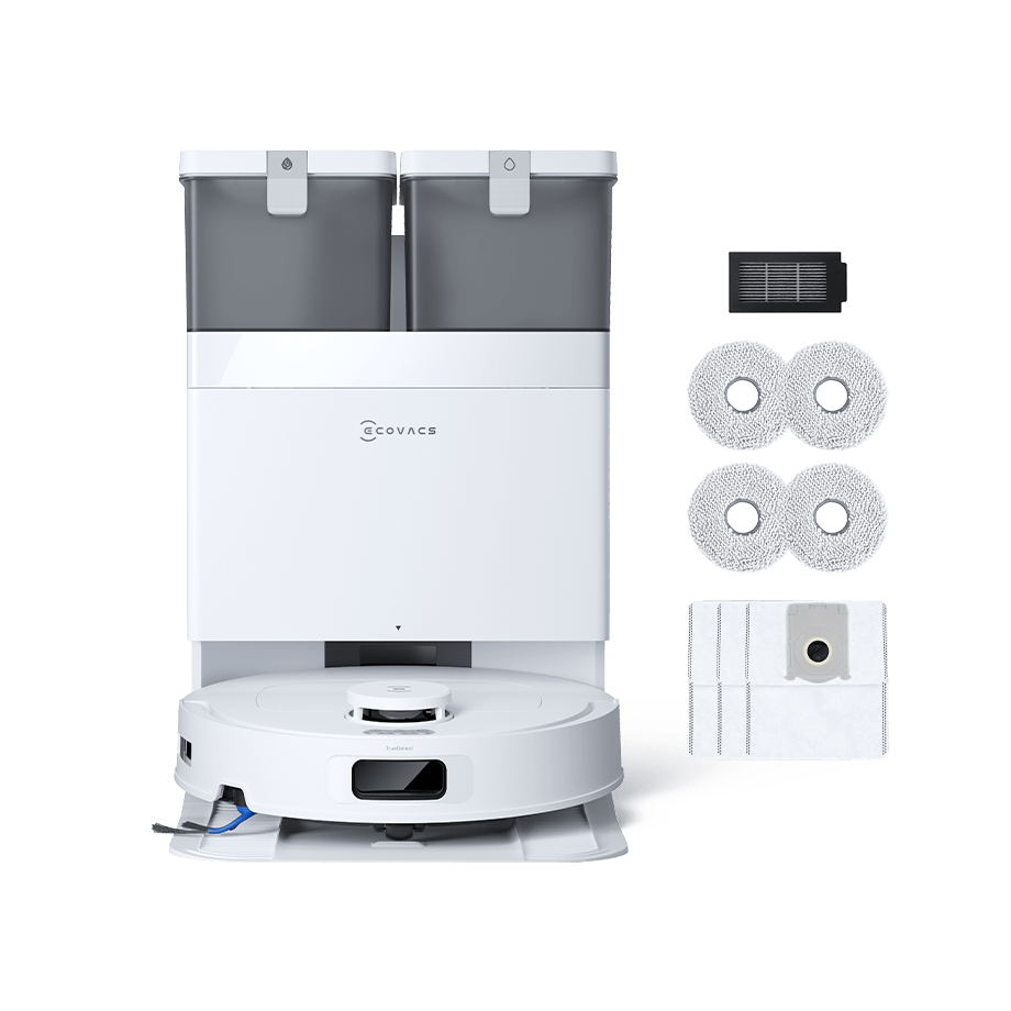 DEEBOT N50 OMNI (ホワイト) ロボット 掃除機（超薄型、吸引力25,000Pa