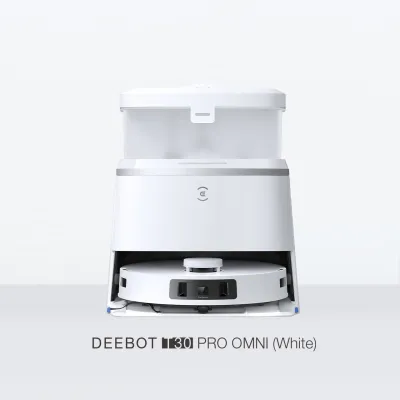 DEEBOT T30 PRO OMNI White White Vacuum & Mop (11000Pa Suction, TrueDetect 3D 3.0 & Anti-Tangling Design)