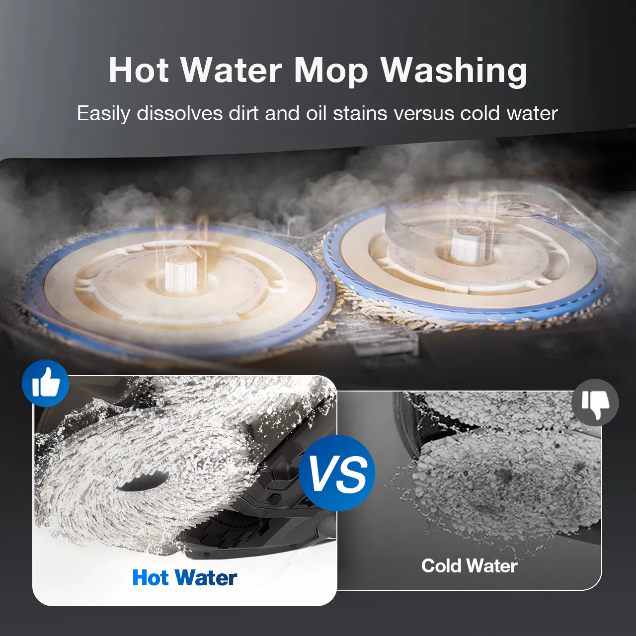 Hot Water Mop Washing black