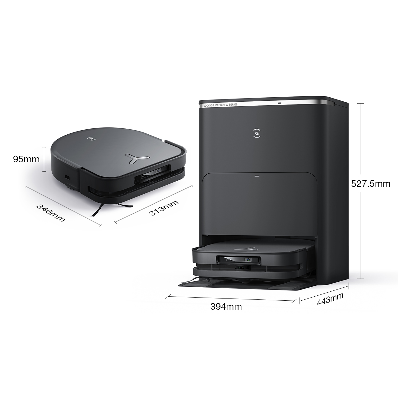 DEEBOT X5 PRO OMNI-Black Vacuum & Mop (12800Pa Suction, AINA 2.0