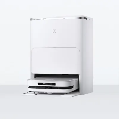 DEEBOT X5 PRO OMNI-White Vacuum & Mop (12800Pa Suction, AINA 2.0 Navigation & 70℃ Hot Water Mop Washing)