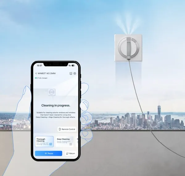 7 режимів миття в застосунку ECOVACS HOME — повний контроль зі смартфона