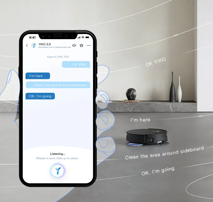 Голосовий асистент YIKO-GPT. Розумне прибирання з інтелектуальним керуванням