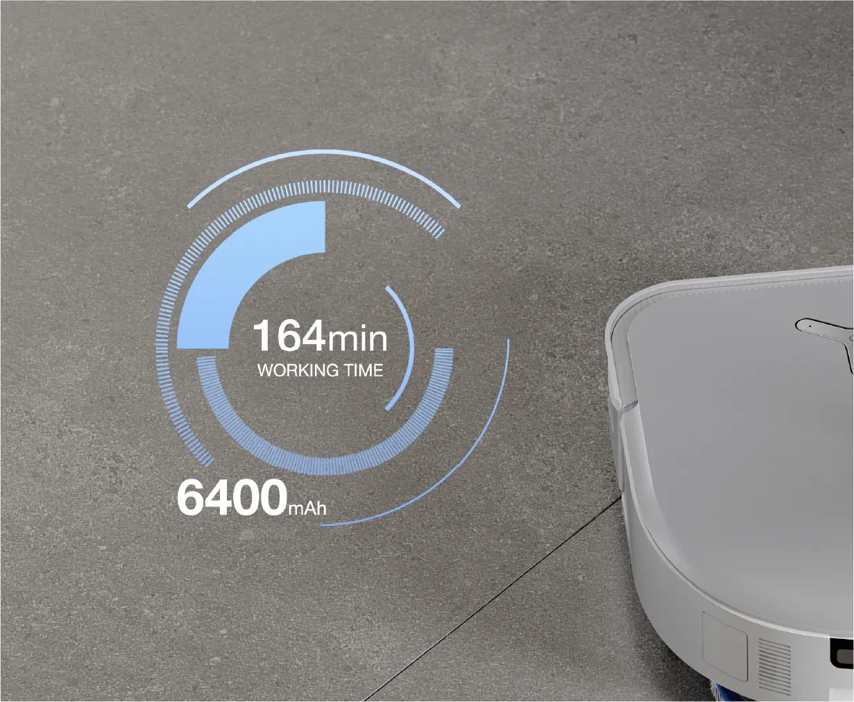 164 хвилини роботи від акумулятора