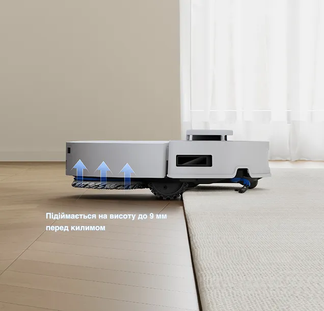 Стратегія прибирання килимів і автоматичне підняття швабри Стратегія прибирання килимів і автоматичне підняття швабри