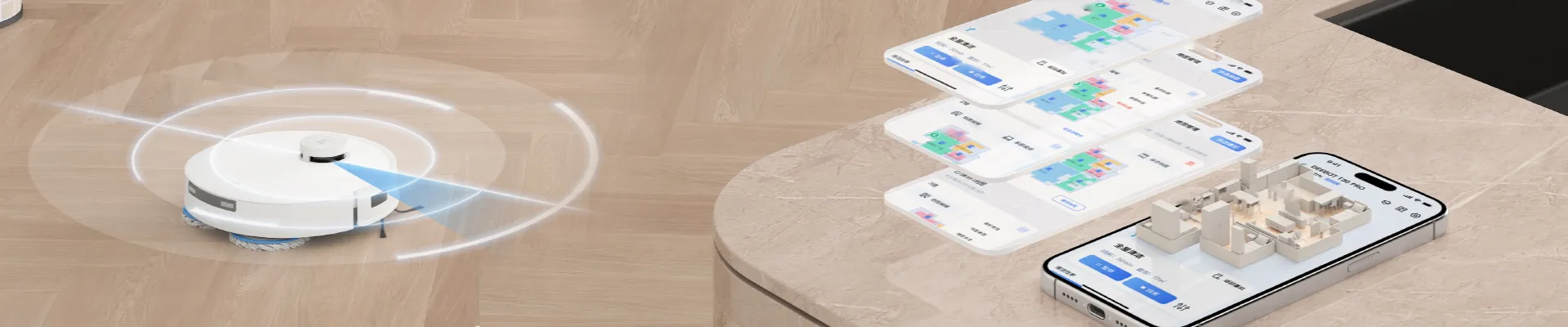 deebot robot vacuum with 3D map on app