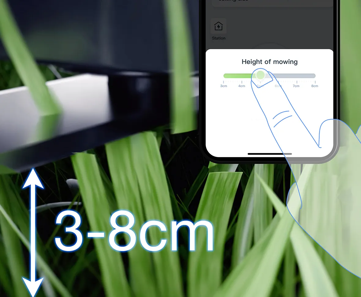 3-8cm Adjustable Cutting Height 3-8cm Adjustable Cutting Height