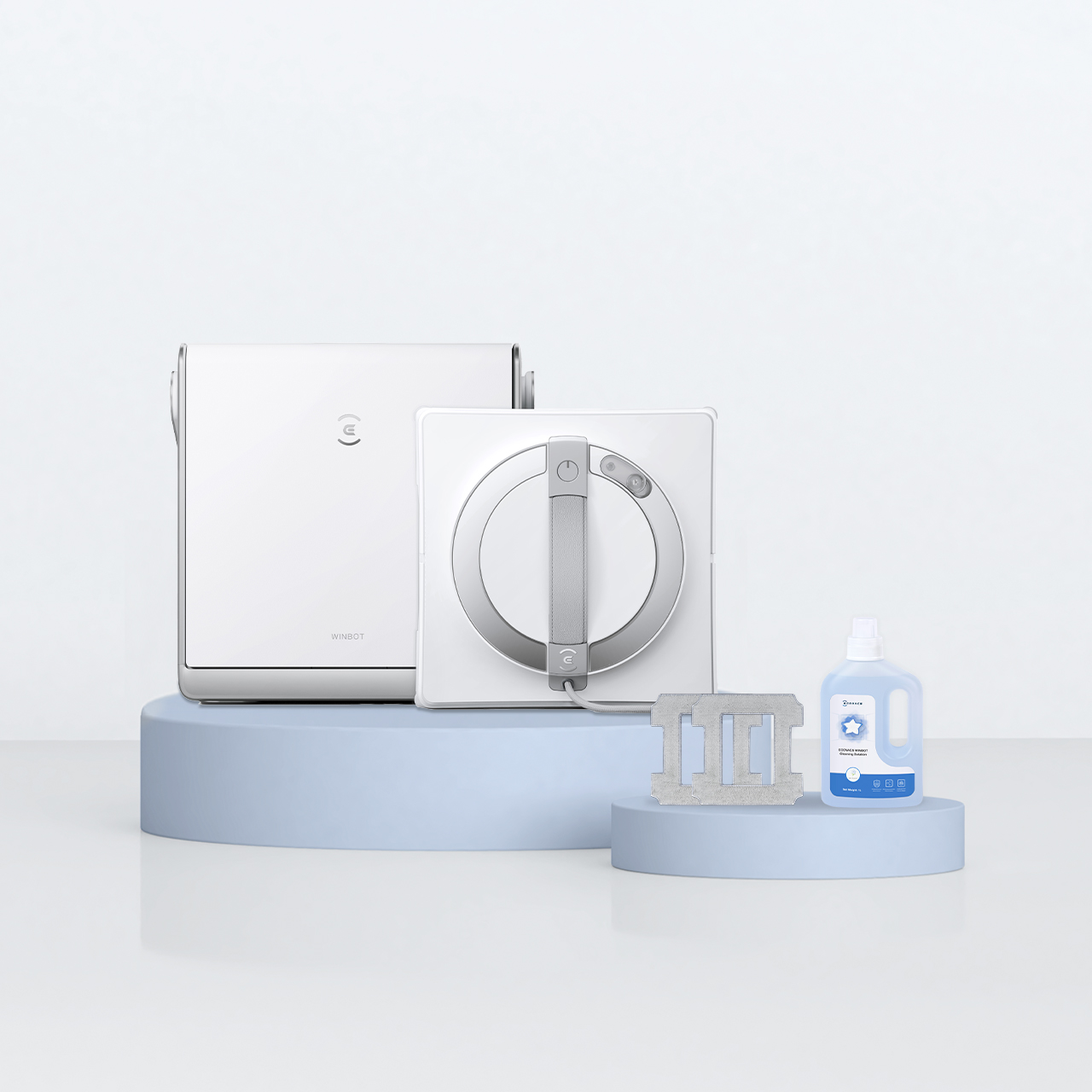 6 Stück Reinigungstücher Für ECOVACS Winbot W1 PRO, W2 PRO & Mehr – Waschbar, Wiederverwendbar, Mit Klettverschluss