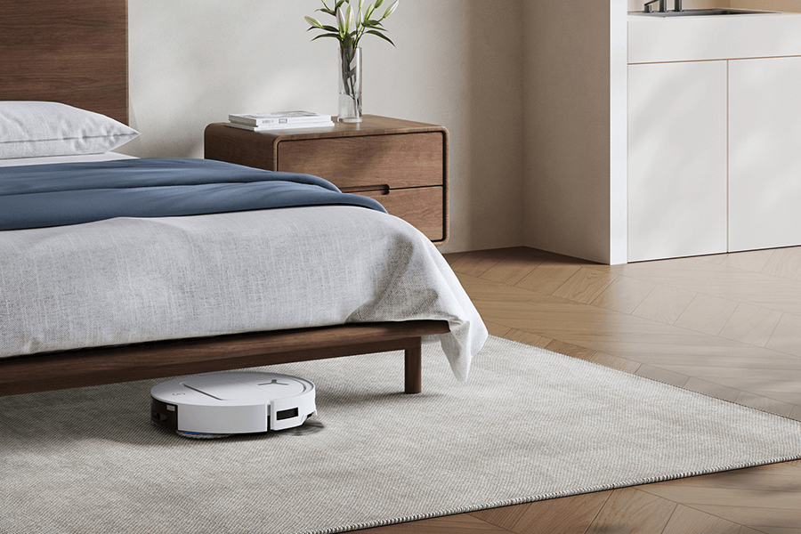 deebot robot vacuum cleaning carpet