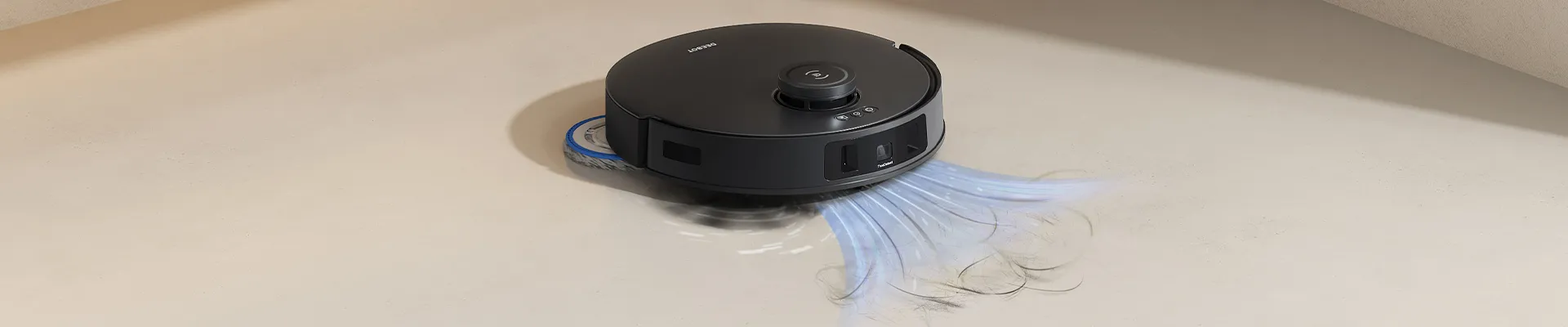 deebot robot vacuum and mop on floor with tiles