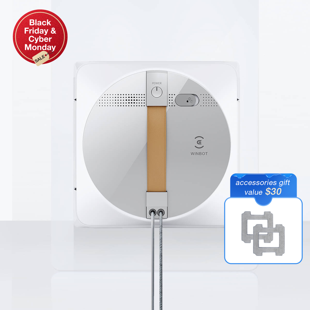 WINBOT W1 PRO Window Cleaning Robot (2800pa, Dual Cross AutoSpray