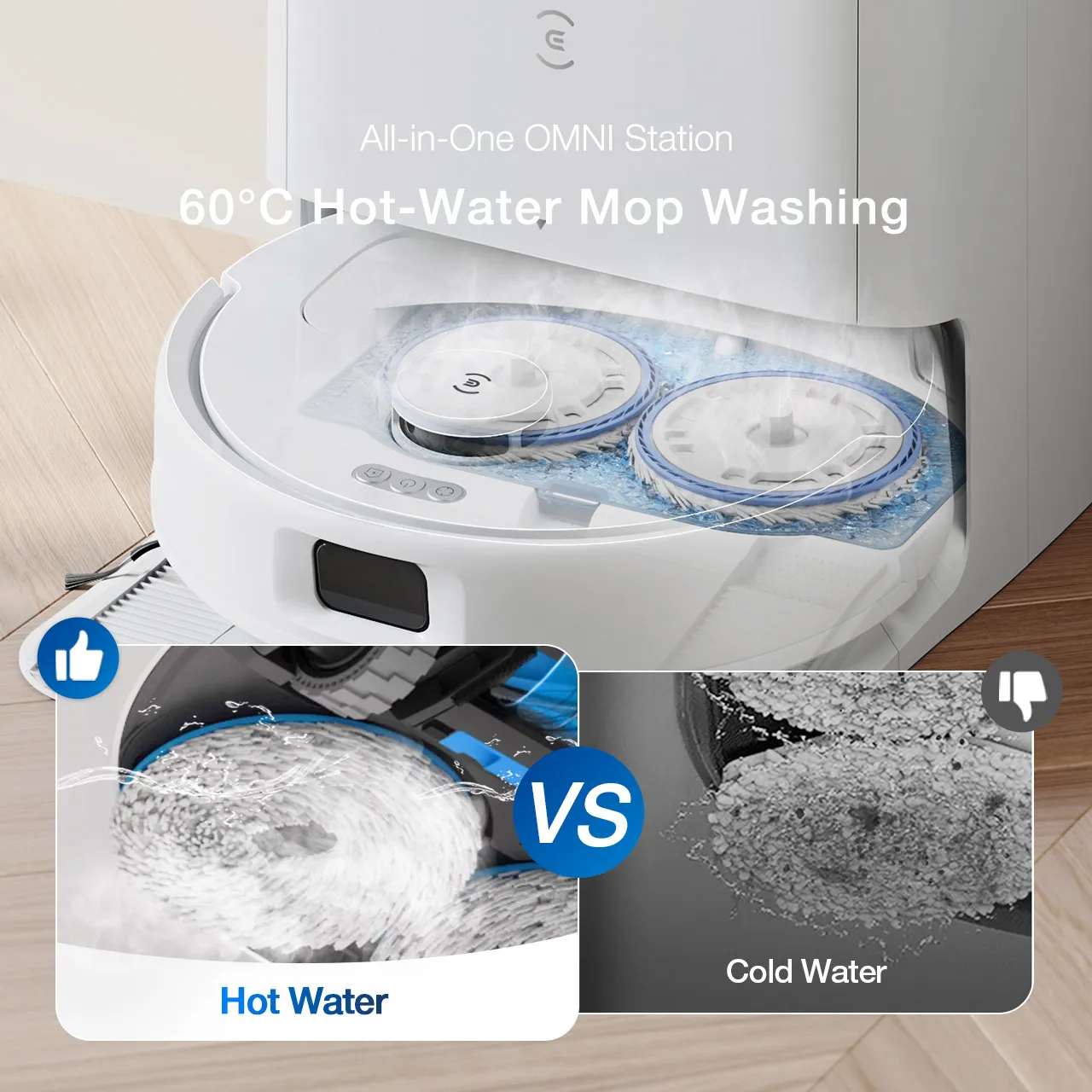 6 60℃ Hot Water Mop Washing