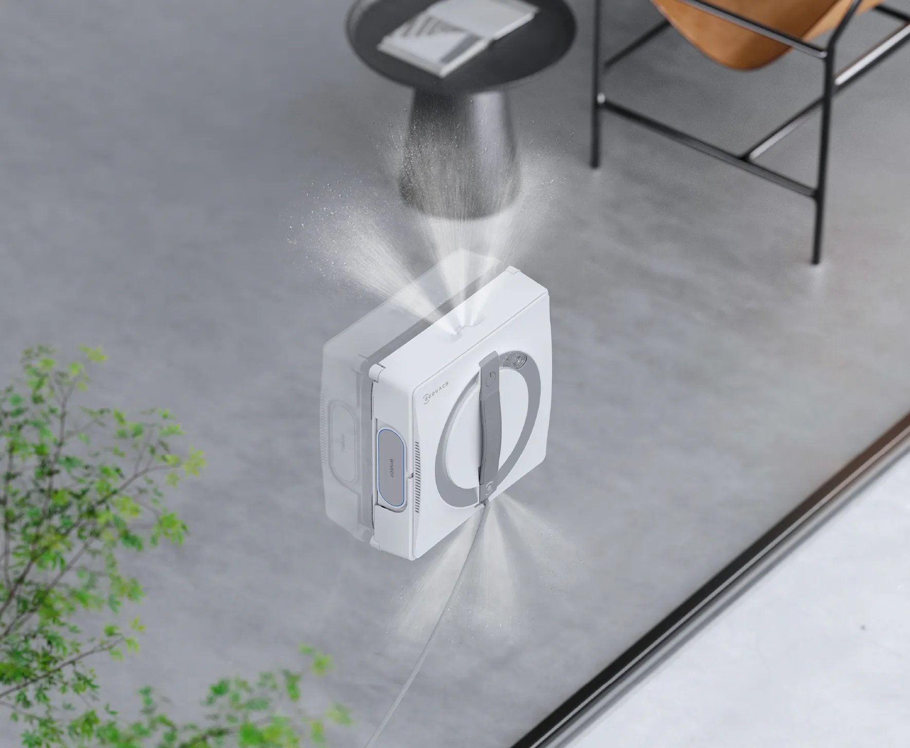  Fully upgraded Three-nozzle Wide-angle Spray Atomization Technology with wet mop for window cleaning