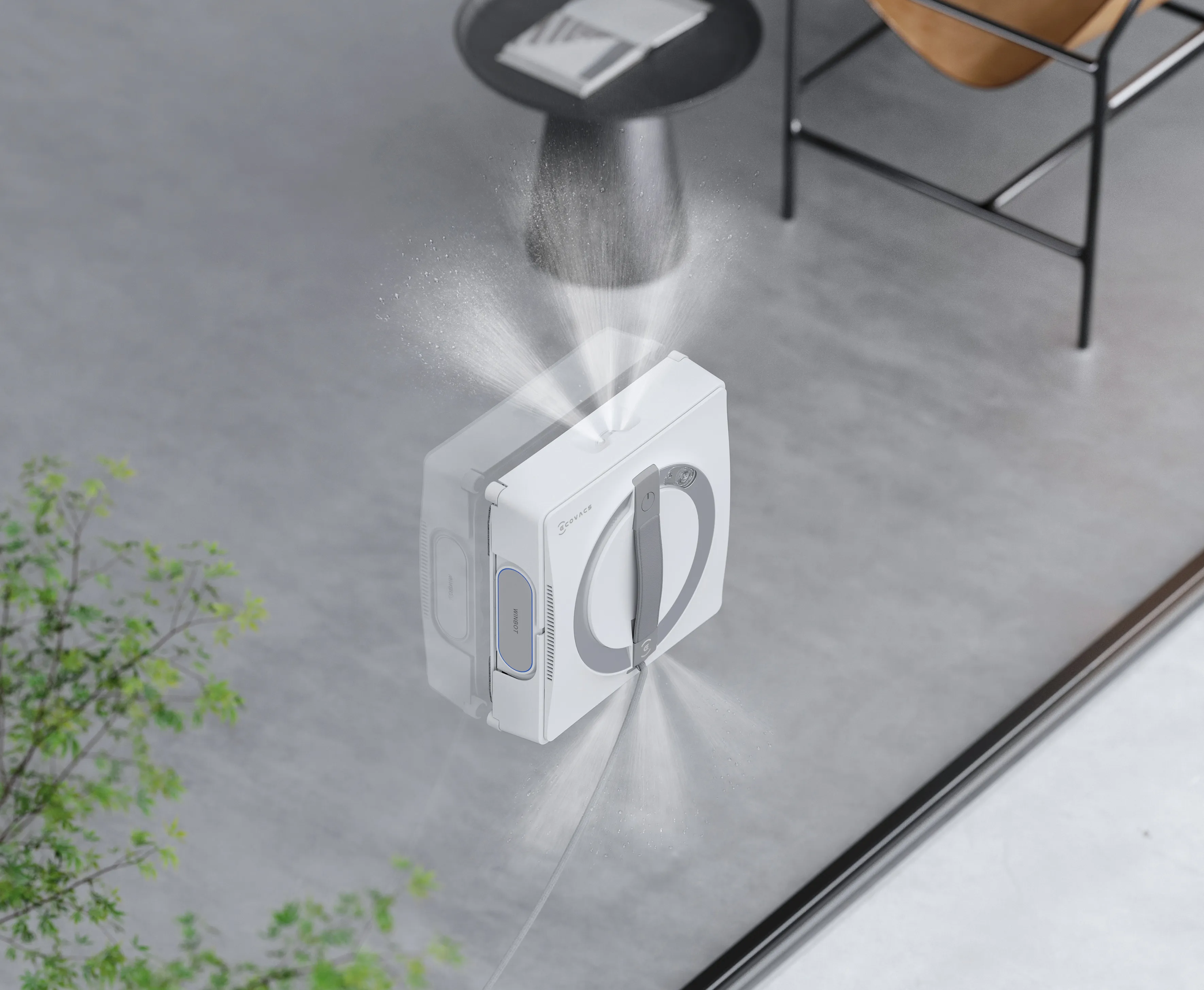Fully upgraded Three-nozzle Wide-angle Spray Atomization Technology with wet mop for window cleaning