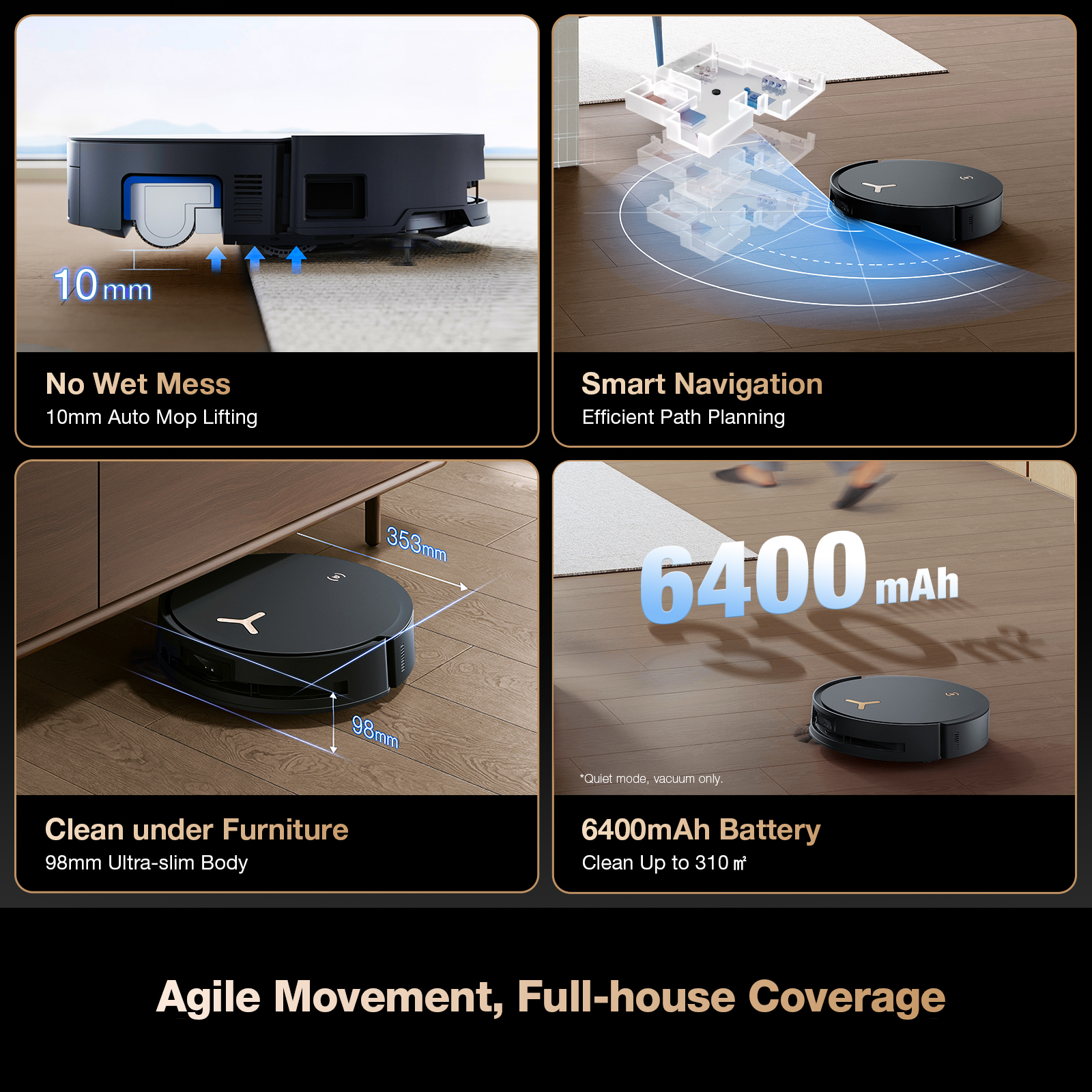 DEEBOT X8 PRO OMNI Robotic Vacuum(OZMO ROLLER Mopping,18,000