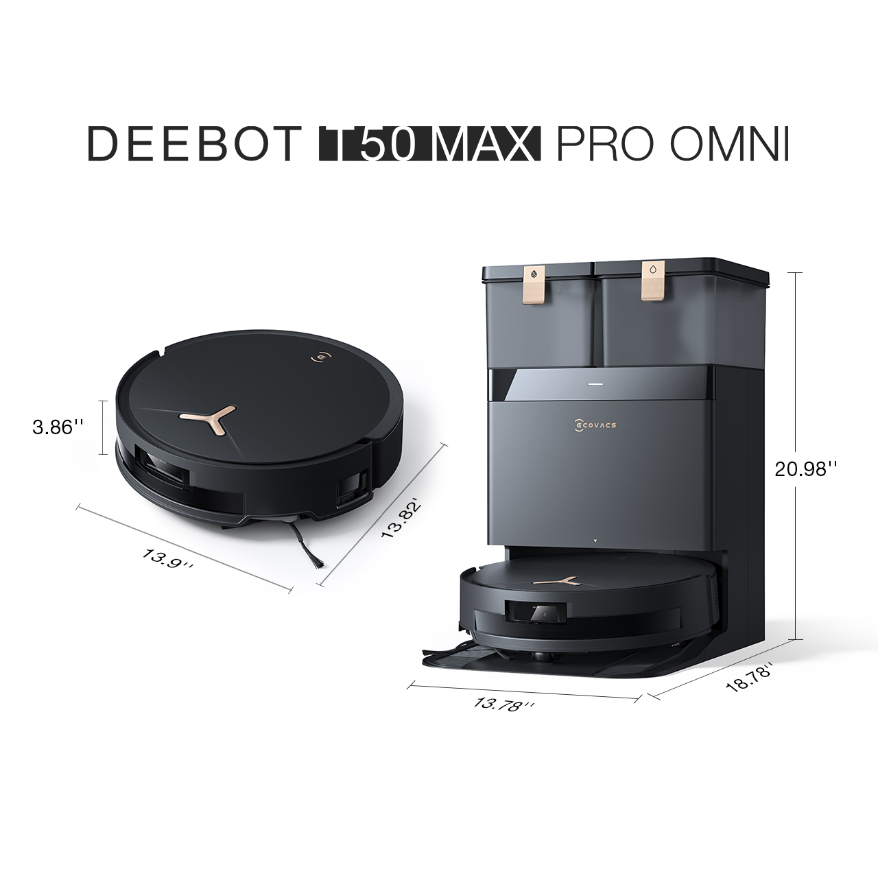 DEEBOT T50 MAX PRO OMNI Robotic Vacuum Cleaner (18,500Pa