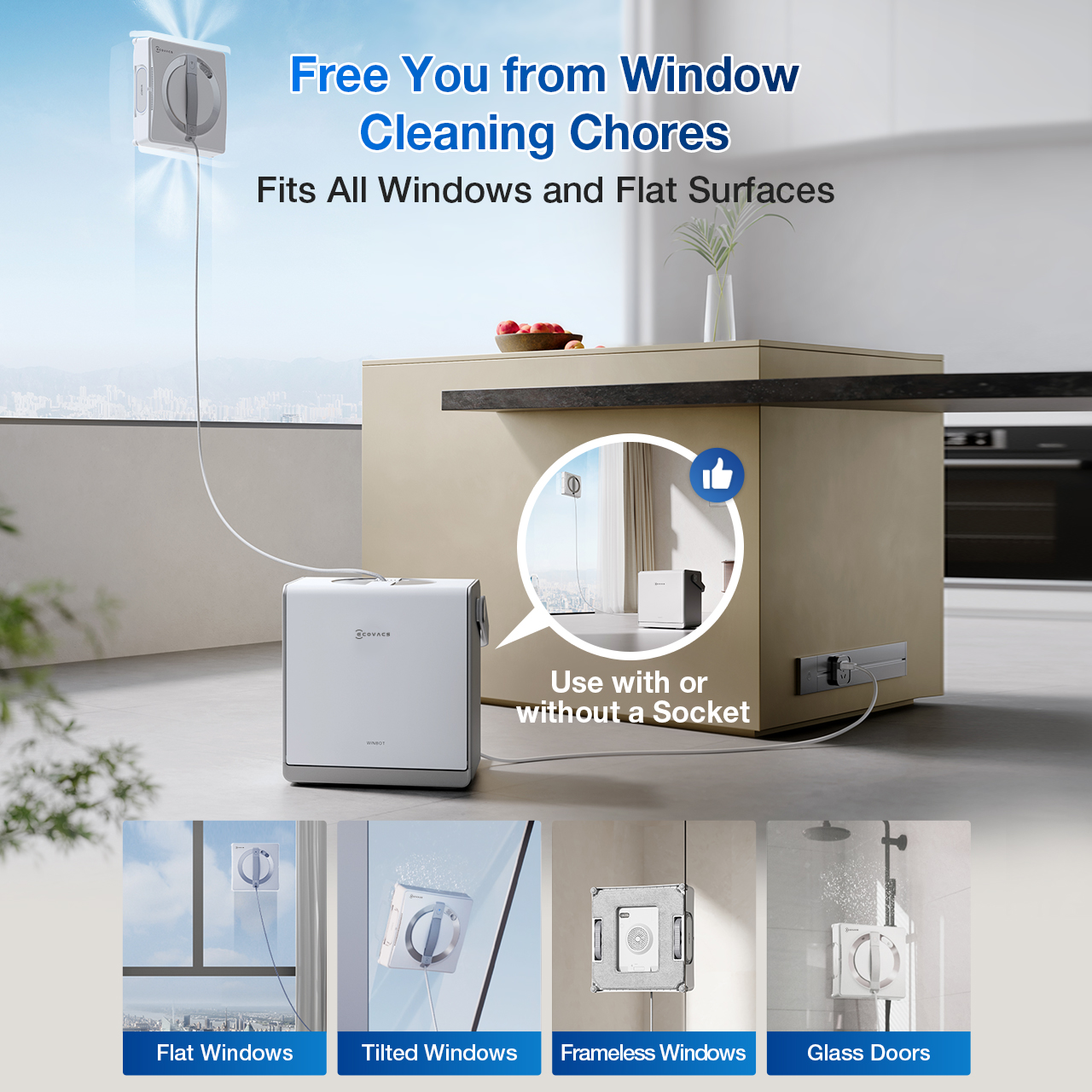 WINBOT W2 PRO OMNI Window Cleaning Robot (Portable Station, Auto