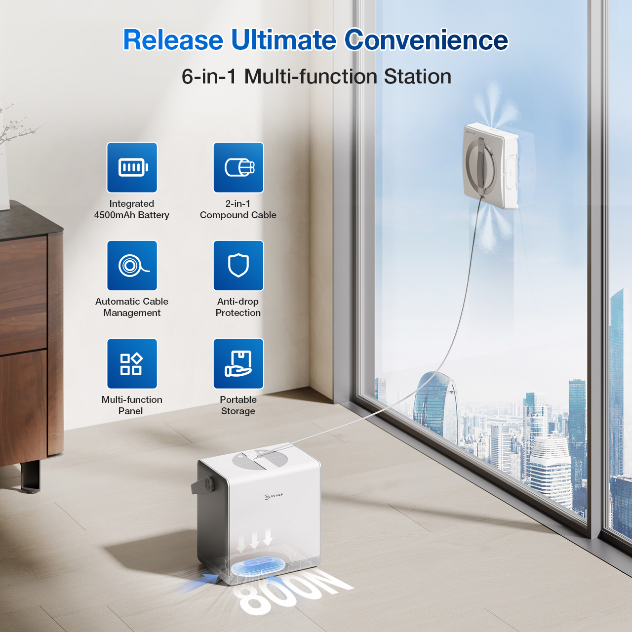 WINBOT W2 PRO OMNI Window Cleaning Robot (Portable Station, Auto