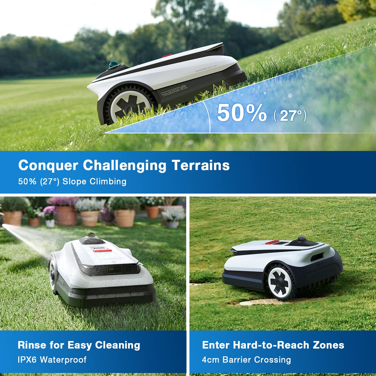 GOAT A3000 LiDAR Robot Lawn Mower - Thumbnail 4