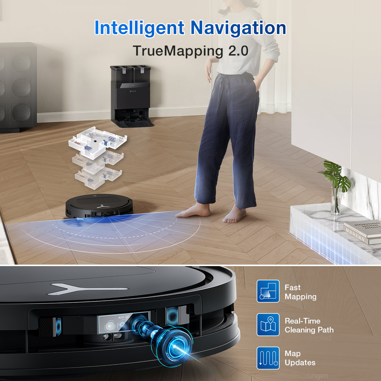 DEEBOT T50 PRO OMNI Package Robot Vacuum and Mop + Accessories