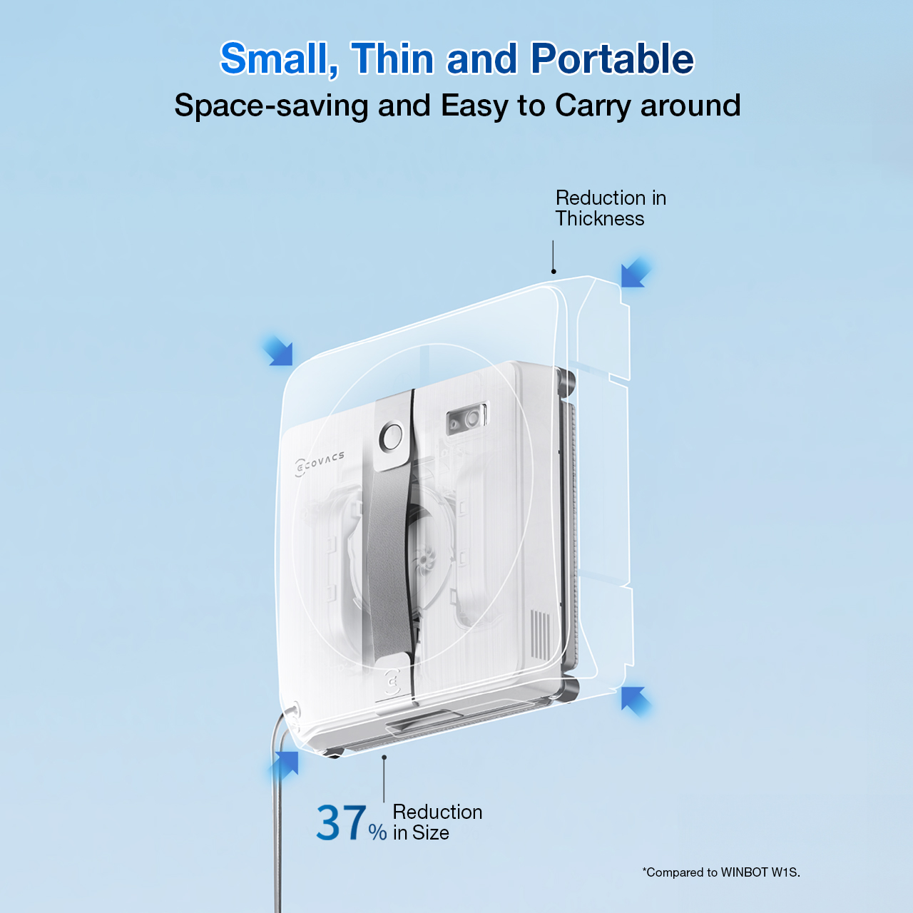 WINBOT mini Window Cleaning Robot + Storage Case - ECOVACS US