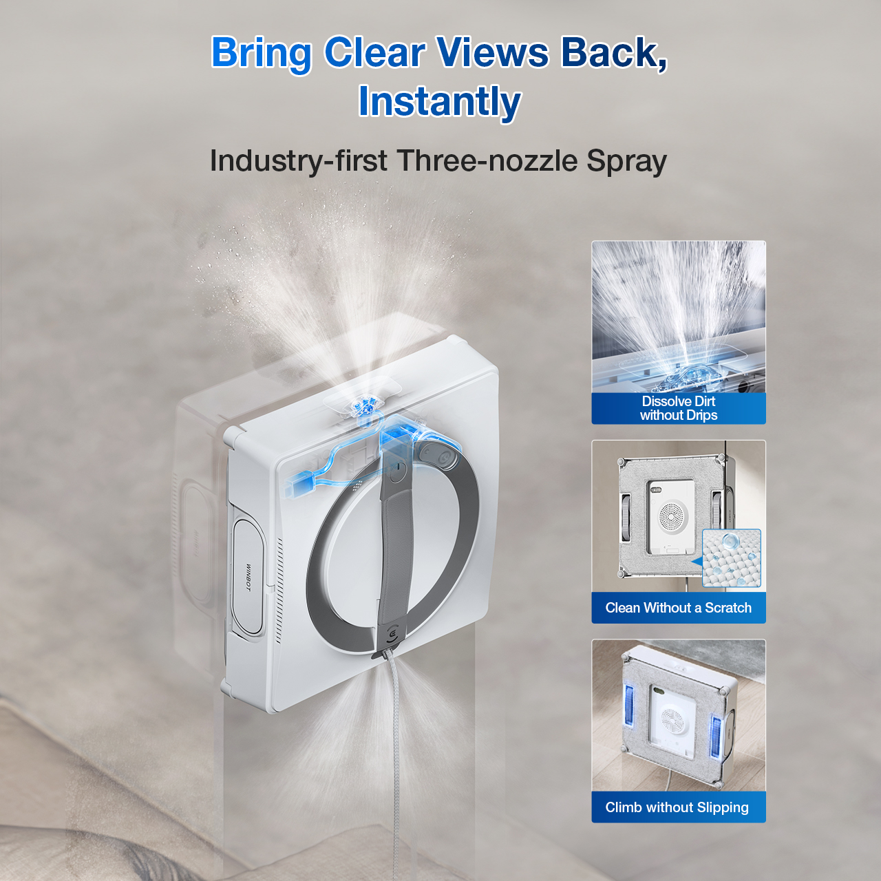 WINBOT W2 PRO OMNI Window Cleaning Robot + Accessories - ECOVACS US