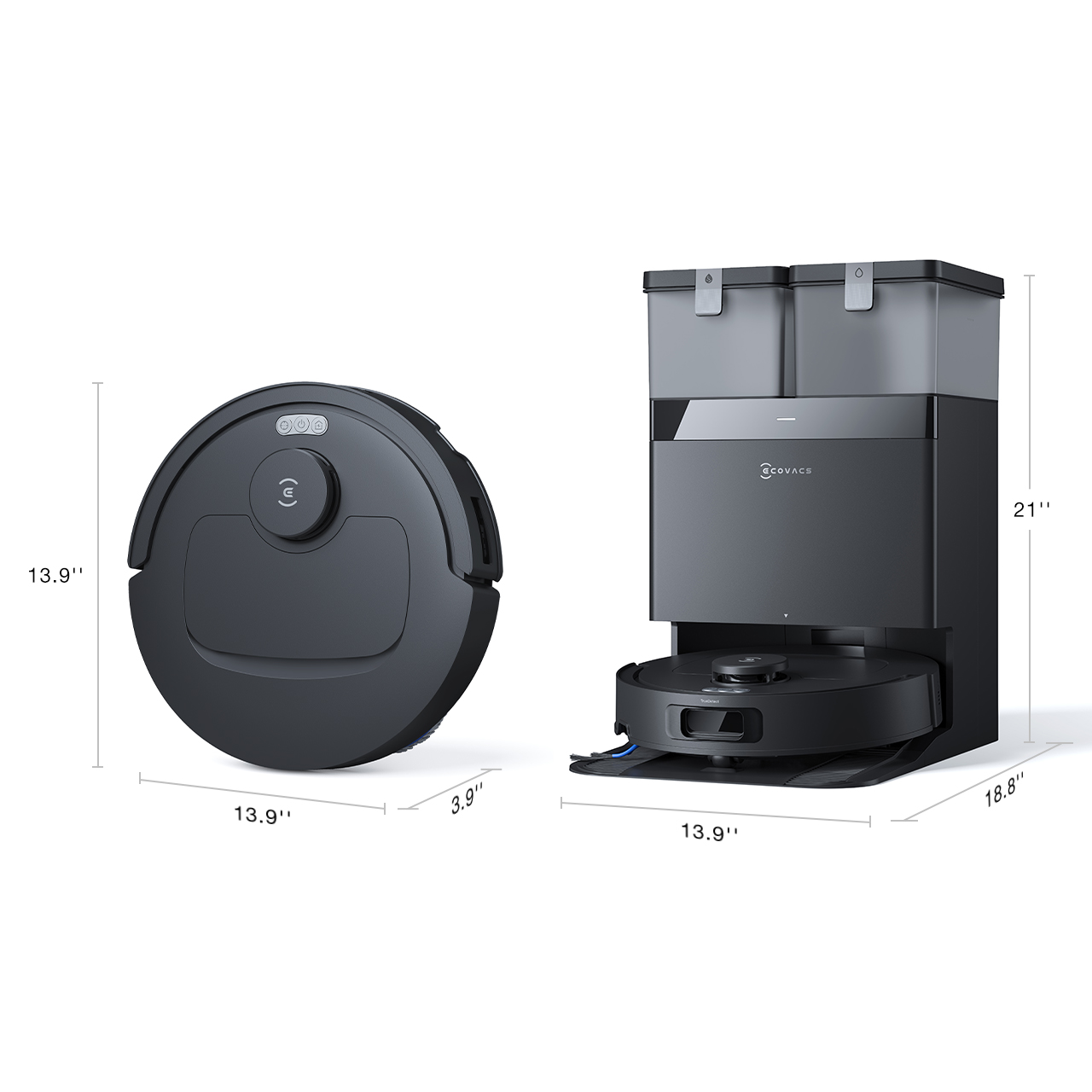 DEEBOT T30C Robot Vacuum & Mop for Pet Hair (Strong Suction