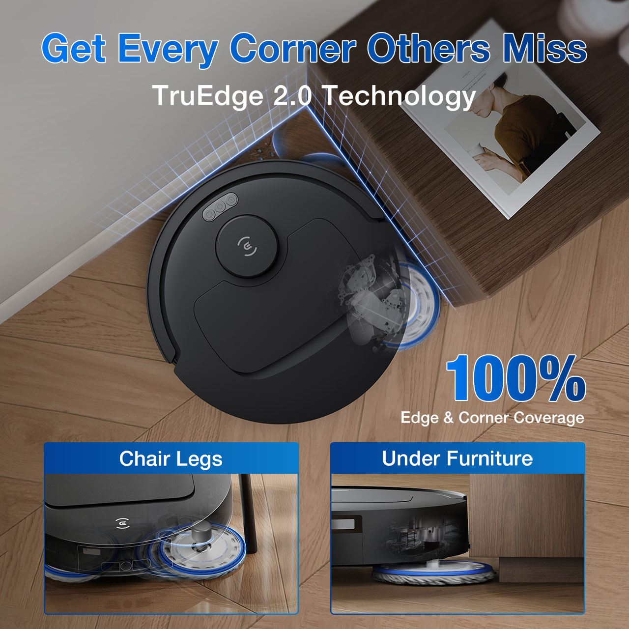 DEEBOT T30C Robot Vacuum & Mop for Pet Hair (Strong Suction