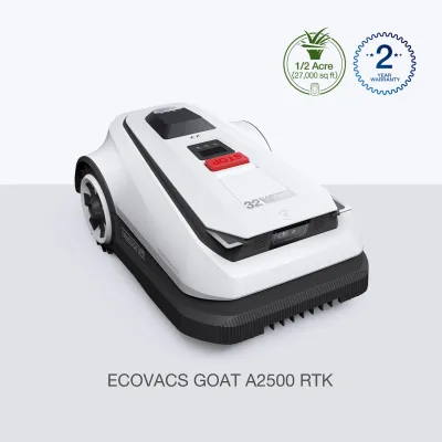 ECOVACS GOAT A2500 RTK Robot Lawn Mower, over 1/2 Acre (27,000 sq ft)