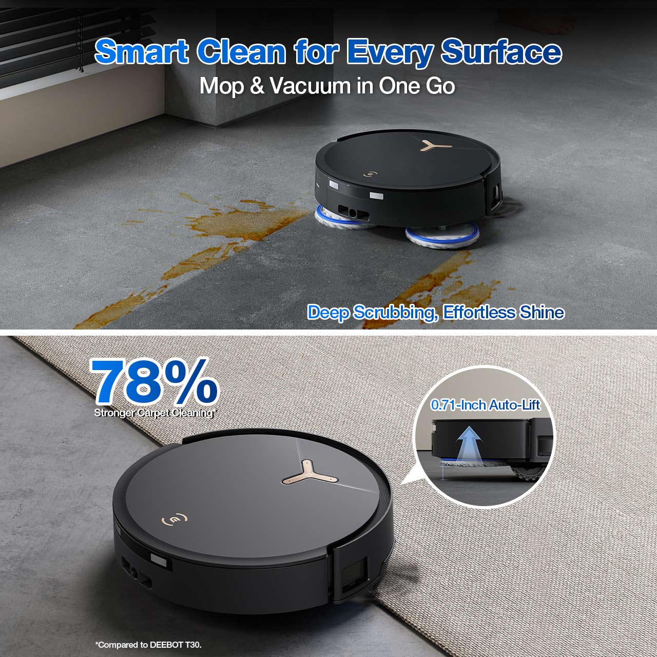 ECOVACS DEEBOT T50 Robot Vacuum - Thumbnail 3